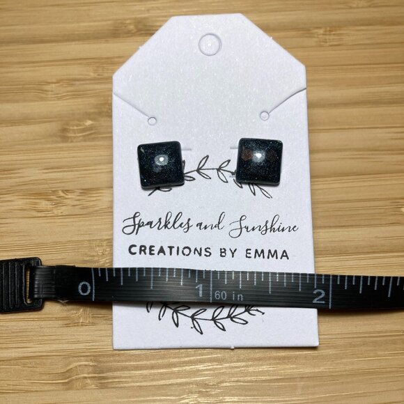 Night Sky Square Stud Earrings - Picture 1 of 1